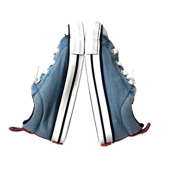 Converse All Star Kids Infant 7 Light Blue Canvas Sneakers Shoes Slip On Low Top - Picture 6 of 12